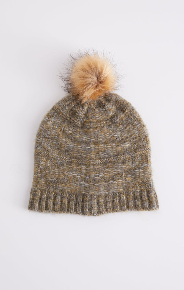 Cable Beanie - Dusty Olive