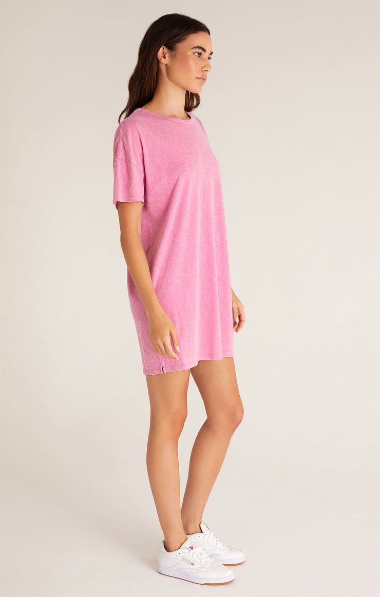 The Relaxed T-Shirt Dress - Orchid Pink