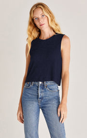 Sloane Rib Muscle Tank - Soft Sage