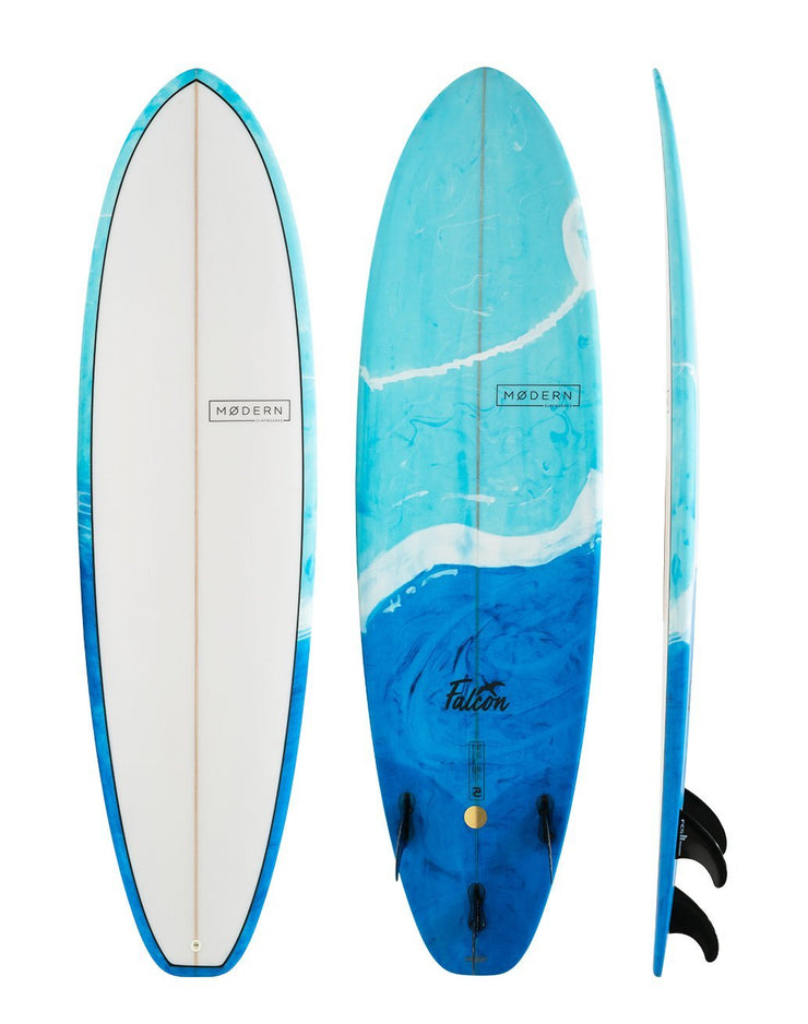 6'8 Falcon PU - Blue Swirl Tint