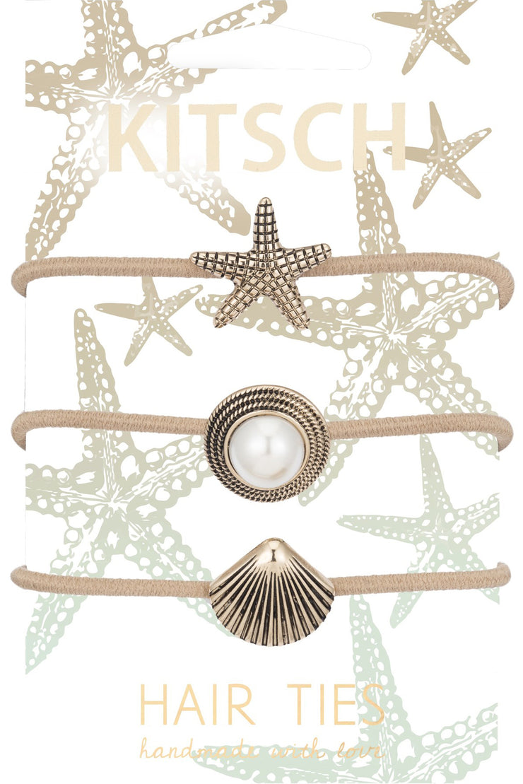 Sea Vibes Charm Hair Tie Set