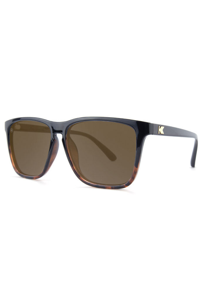 Glossy Black and Tortoise Shell Fade - Amber - Fast Lanes - Polarized
