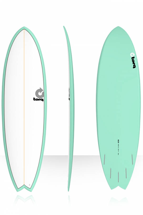 6'3" Fish Pinline Seagreen with White Deck