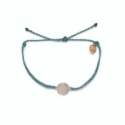 Rainbow Geode Rose Gold Bracelet - Smoke Blue