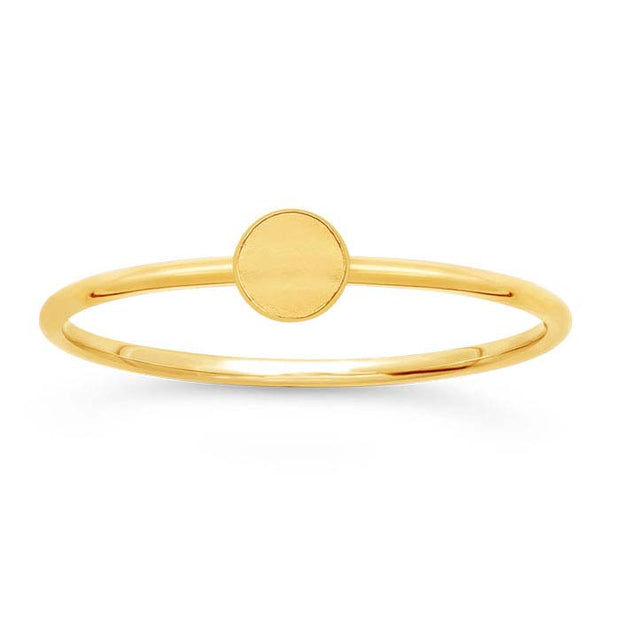 Gypsy Life Gold Disc Ring - 4mm