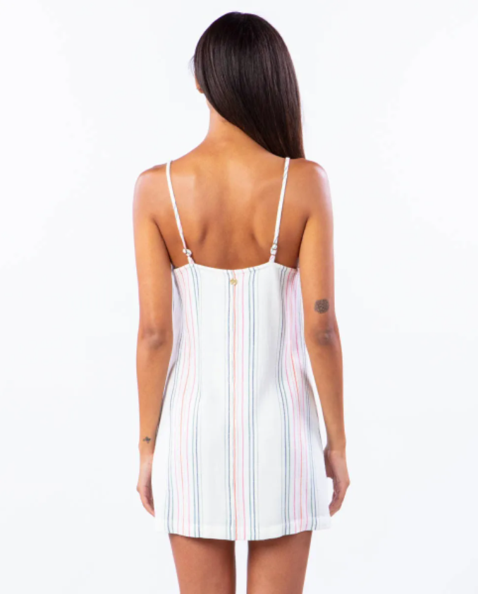 Sunny Stripe Dress- Bone