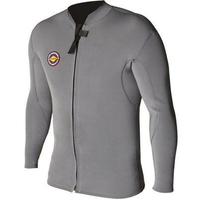 Solid Sets 2mm Front Zip Wetsuit Jacket - Grey