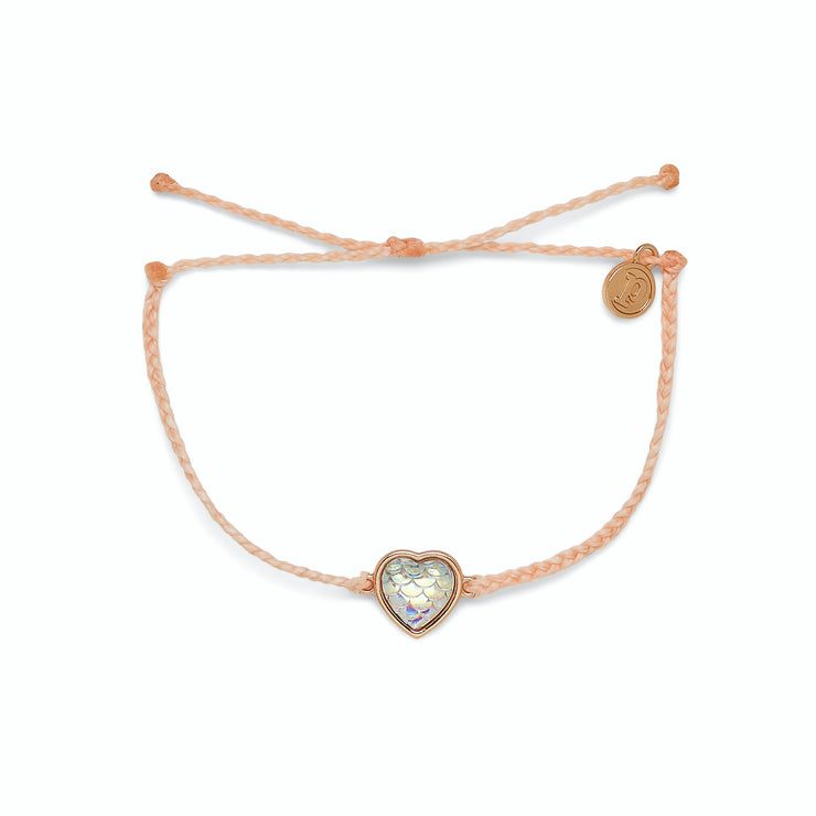 Mermaid Heart Rose Gold Bracelet - Blush
