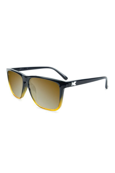 Glossy Black and Amber Ice - Gold Fast Lanes - Polarized