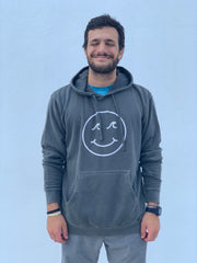 Gypsy Life Surf Shop - Smiley Face Pigment Dyed Hooded Sweatshirt - Black