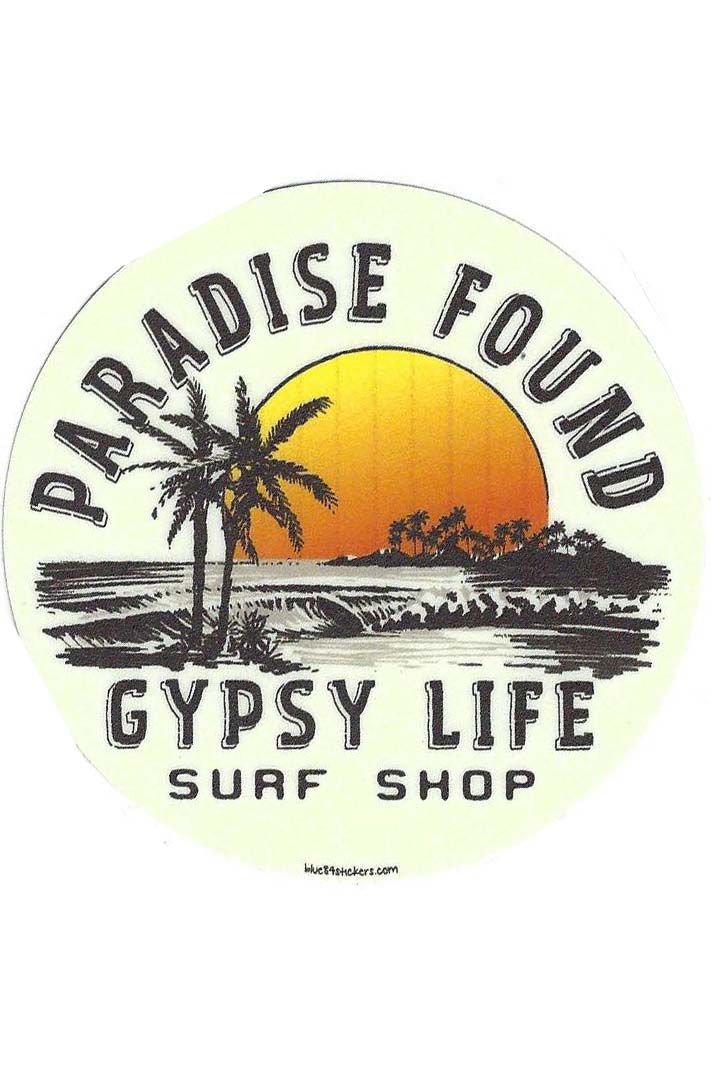 Gypsy Life Surf Shop Sticker - Lectric Razor Beach