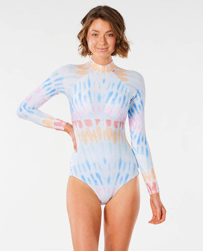 Wipeout Long Sleeve One Piece Swimsuit