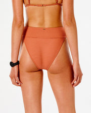 Premium Surf High Waist Bikini Bottom - Rhubarb