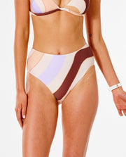 Glider High Waist Cheeky Coverage Bikini Bottom - Light Pink