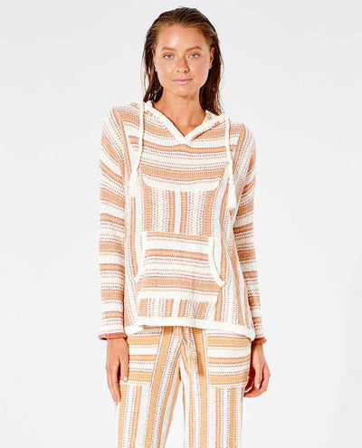 Namotu Strip Poncho - Bone