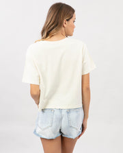 Surf Bloom Crop Tee - Bone