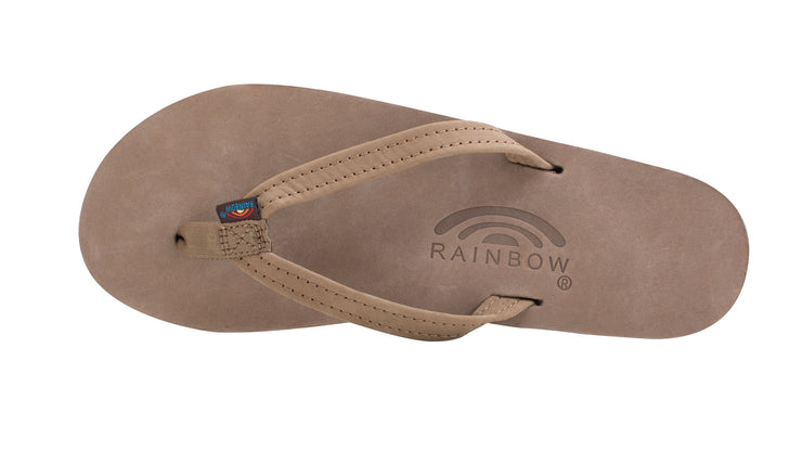 Women's Single Layer Premier Leather with Arch Support and a Narrow Strap - Dark Brown - 301ALTSN