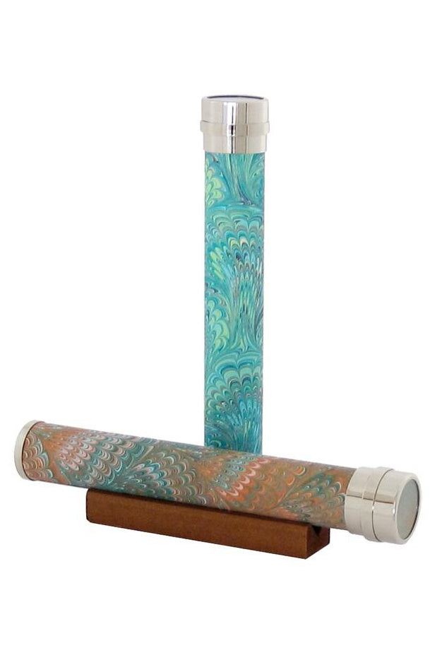 Peacock Paper Kaleidoscope with Rotating Chamber