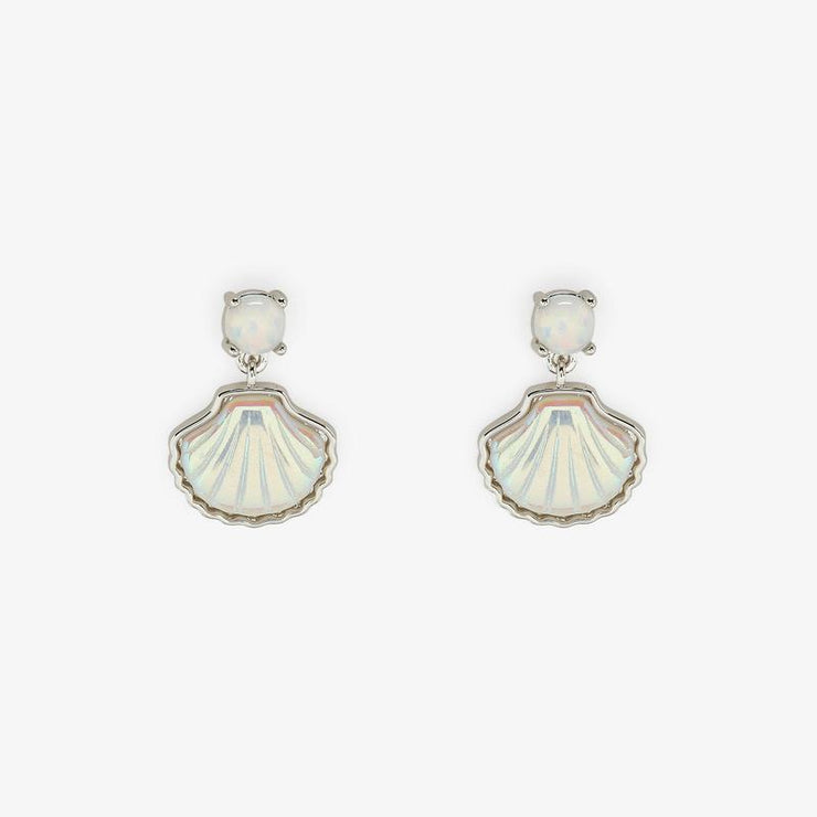 Mermaid Shell Earrings - Silver