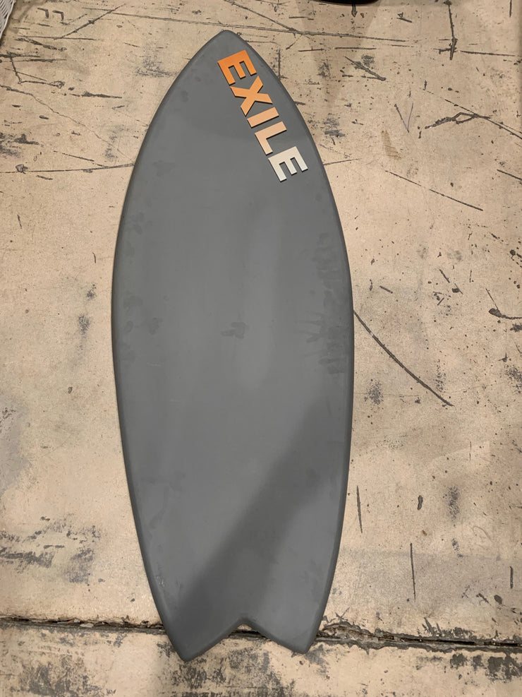 Exile Skimboard - Blairacuda Pro Model Double Carbon Fiber Epoxy - Grey Design