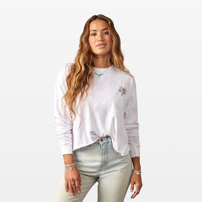Surf Tour Boxy Long Sleeve - Lavender Tie Dye