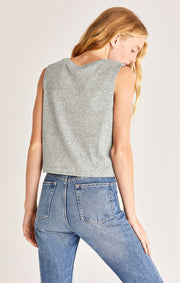 Sloane Rib Muscle Tank - Soft Sage