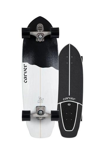 32.5" Black Tip Surfskate Complete - C7 Raw