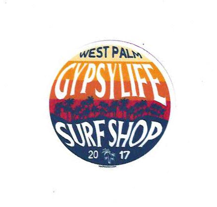 LARGE Gypsy Life Surf Shop Sticker - Lordly Palm FF Soft