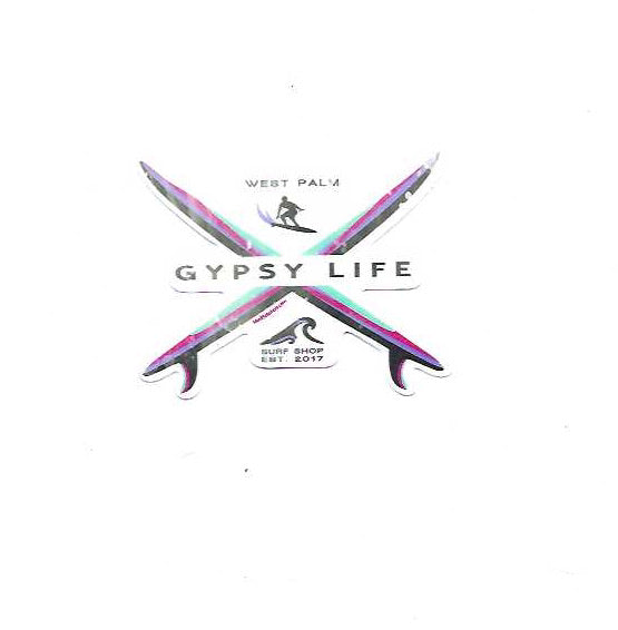 LARGE Gypsy Life Surf Shop Sticker - Bonneville Surfboards/Wave FBS