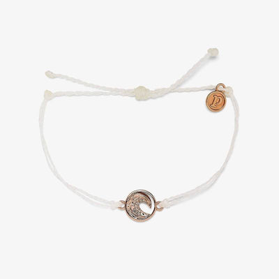 Swell Charm Rose Gold Bracelet - White
