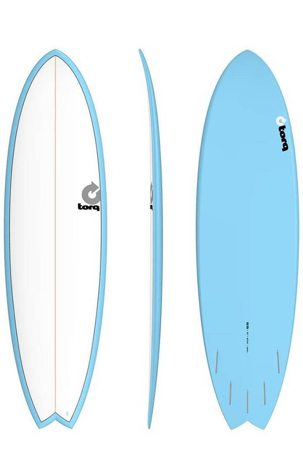 6'6" Pinline Blue Fish with White Deck