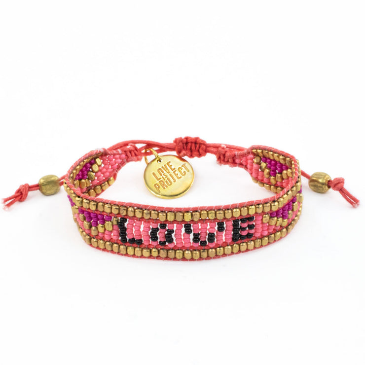 Taj Love Bracelet - Pink & Black