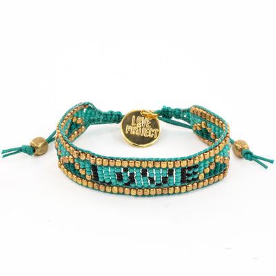 Taj Love Bracelet - Turquoise & Black