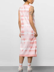 Sun Waves Tie Dye Midi Dress - Coral Almond