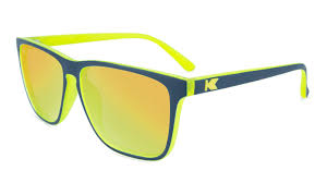 Matte Navy and Neon Yellow Geode - Yellow - Fast Lanes - Polarized
