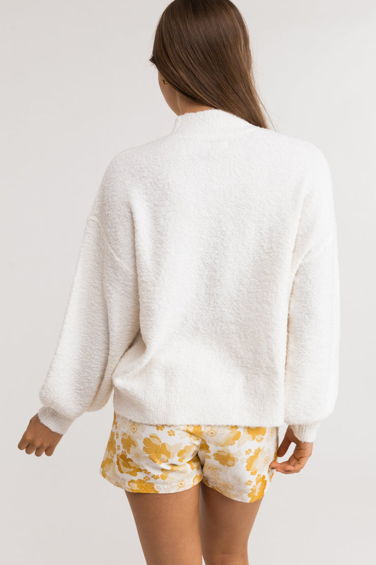 Brie Boucle Knit Jumper - White