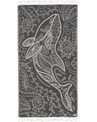 Floral Dolphin Cotton Towel