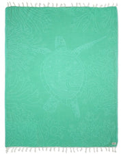 Turquoise Sea Turtle Reef Towel - Large