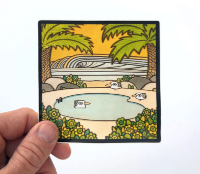 Birdy Poolside Sticker