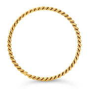 Gypsy Life Twisted Rope Stacking Ring - Yellow Gold-Filled