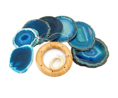Agate Slice WIndchime - Teal