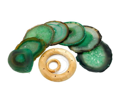 Agate Slice Windchime - Green