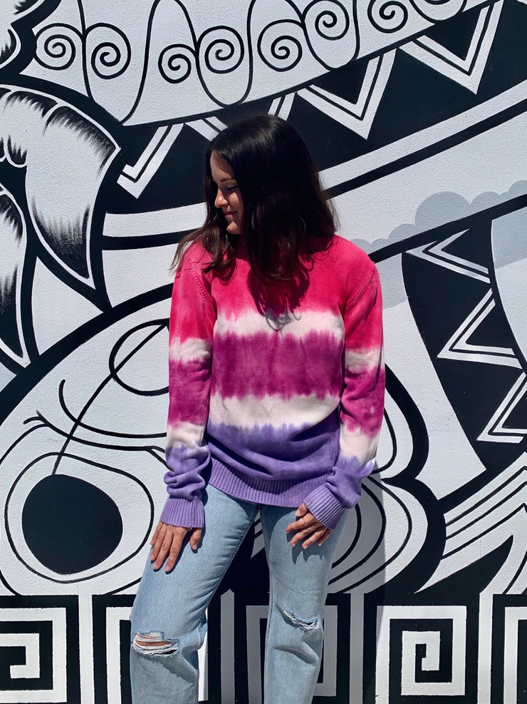 Gypsy Life Surf Shop Tie Dye Sweater - Purple Haze